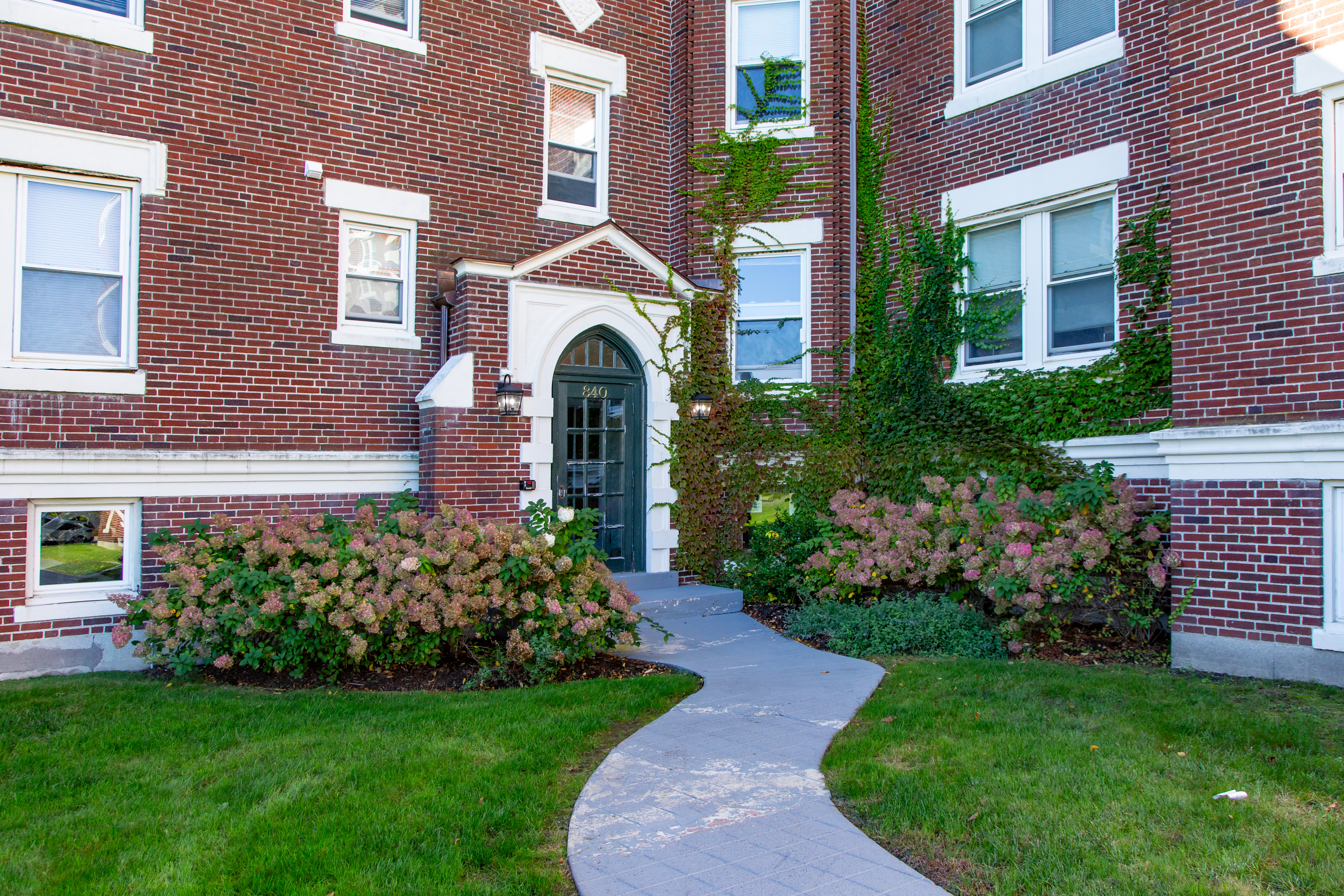 Entry with walkway at HCA 840-846 Mass Ave in Arlington, Massachusetts