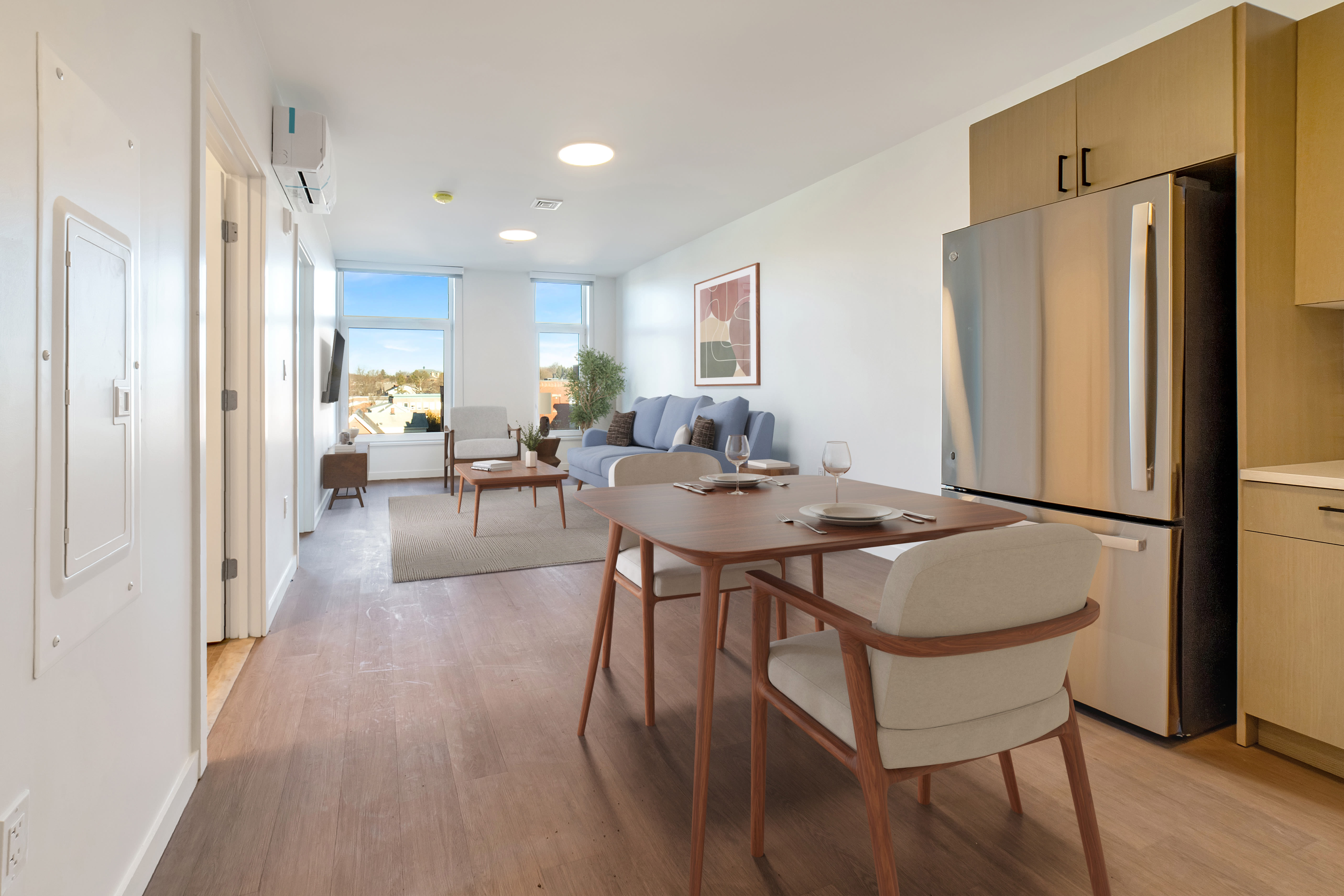 Livingroom and Kitchen 3371 Washington in Jamaica Plain, Massachusetts