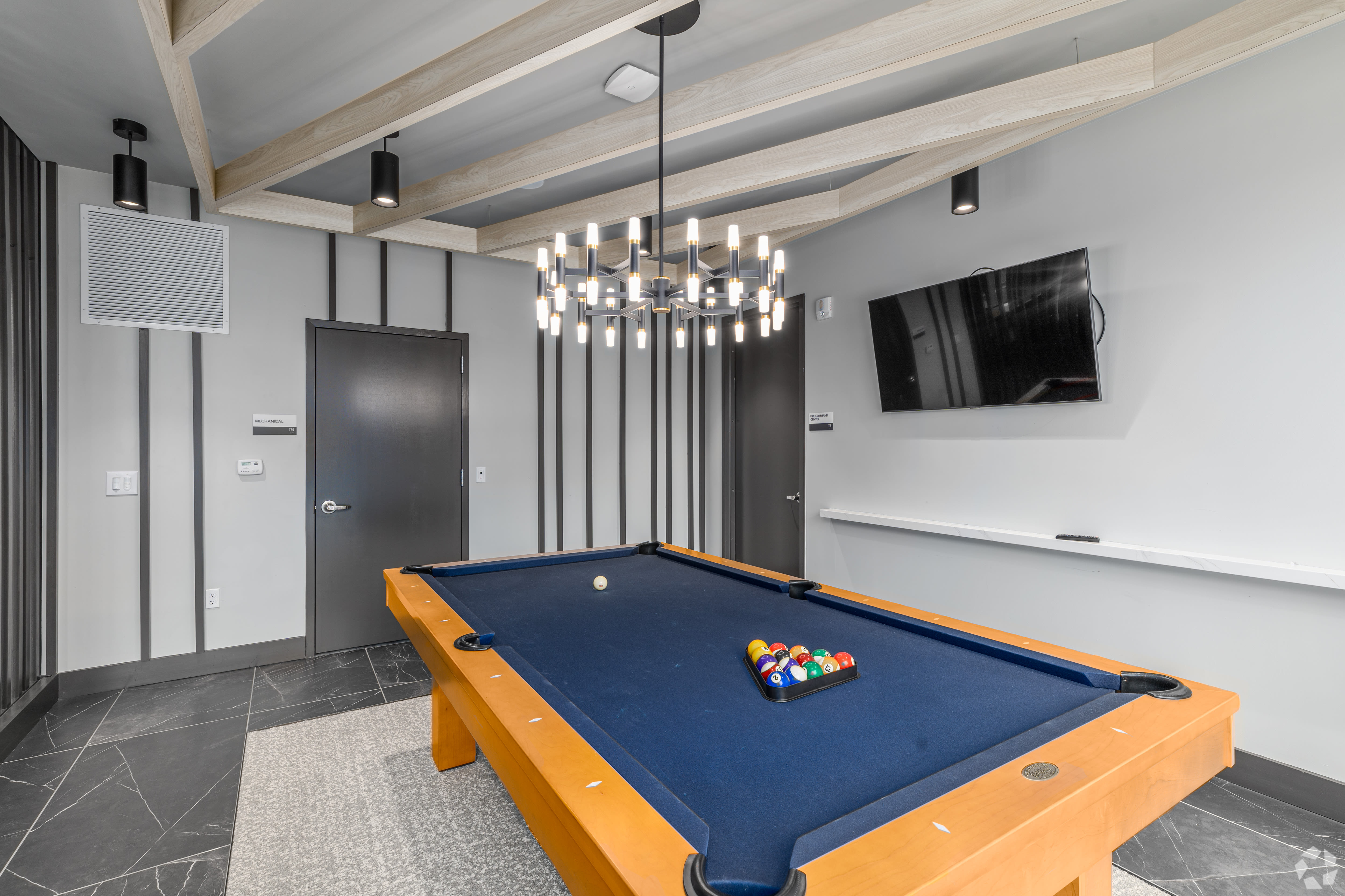 Pool table at Crosby Hill in Wilmington, Delaware