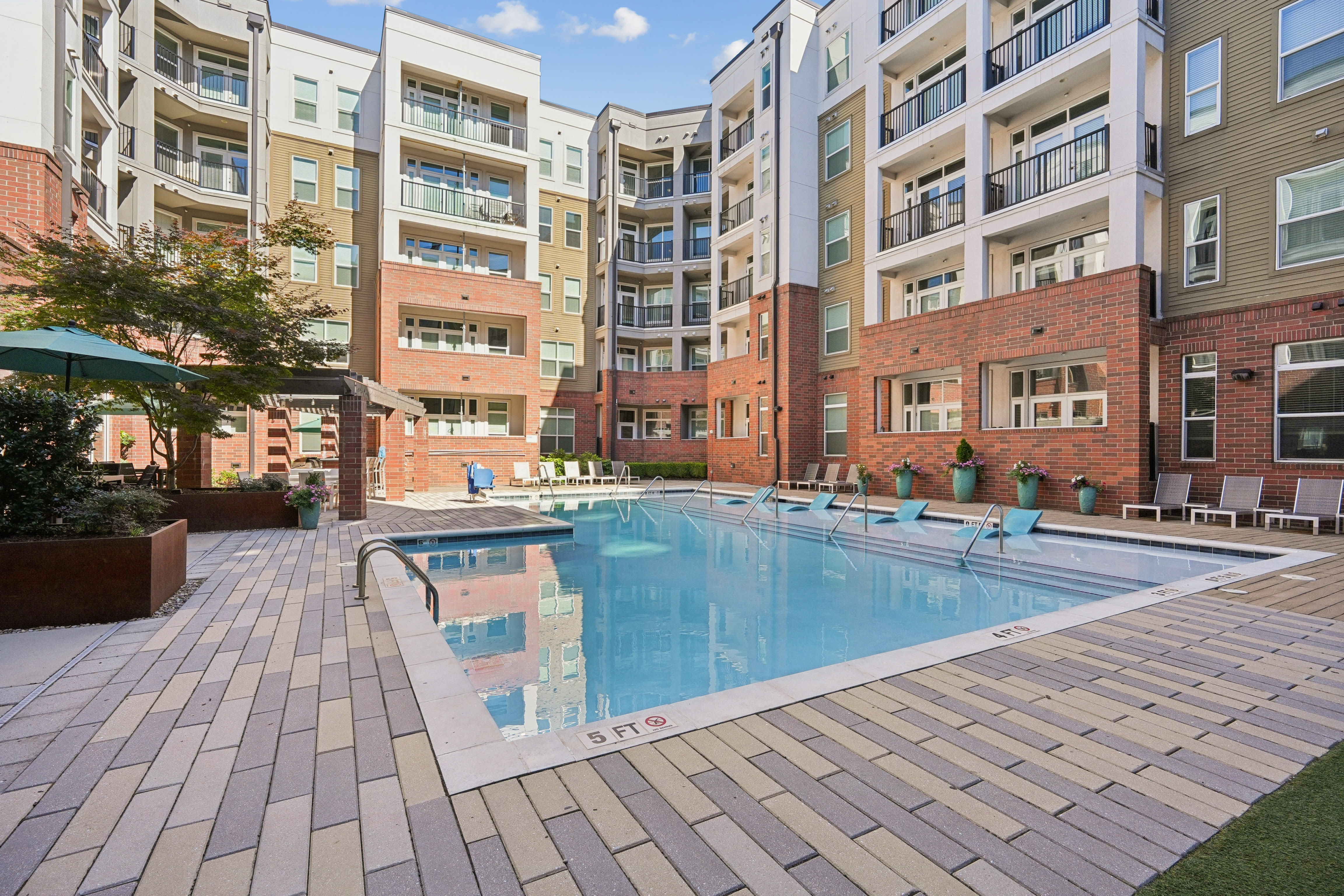 Pool at Overton Row in Charlotte, North Carolina
