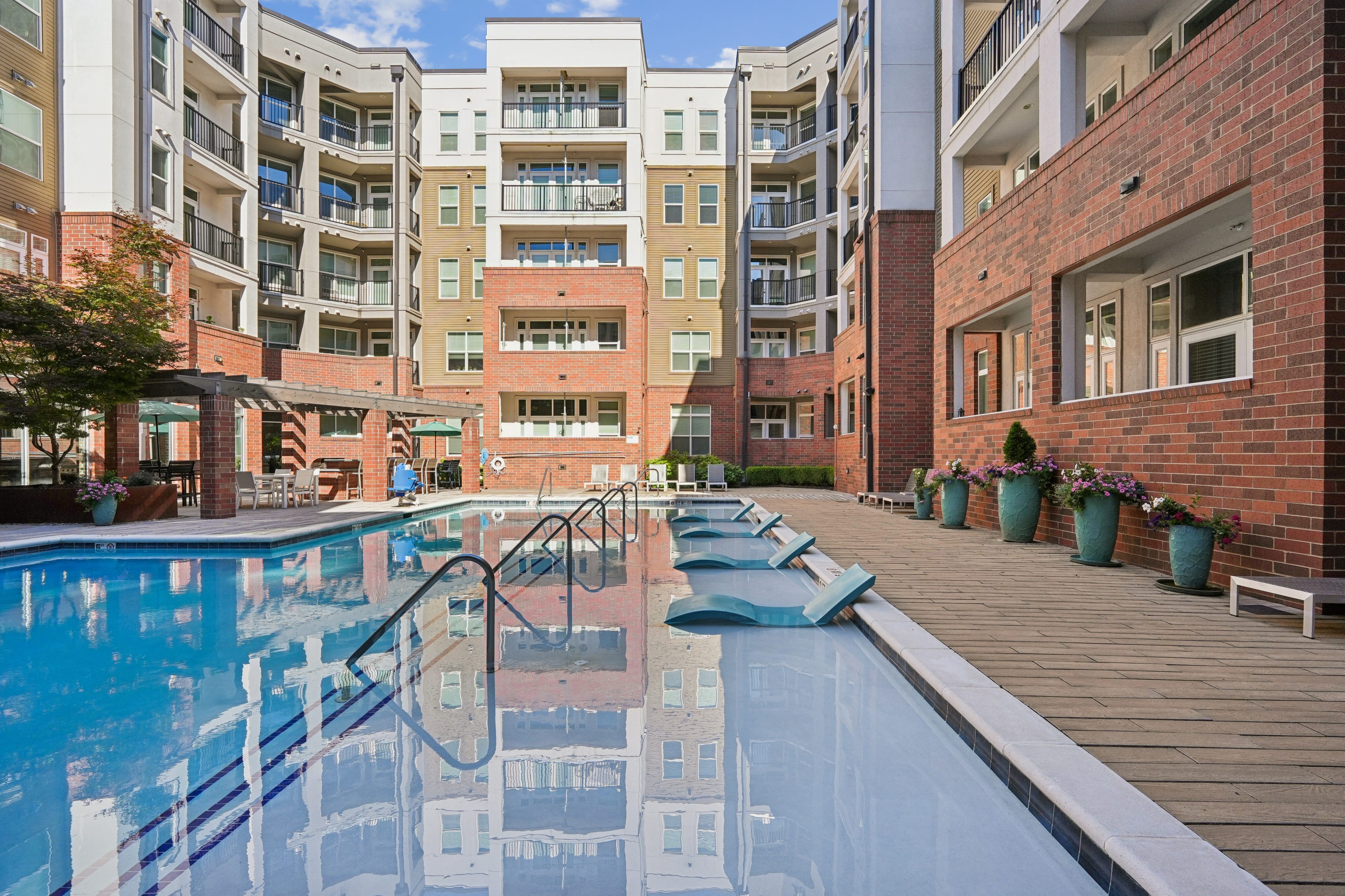 Swimming pool at Overton Row in Charlotte, North Carolina