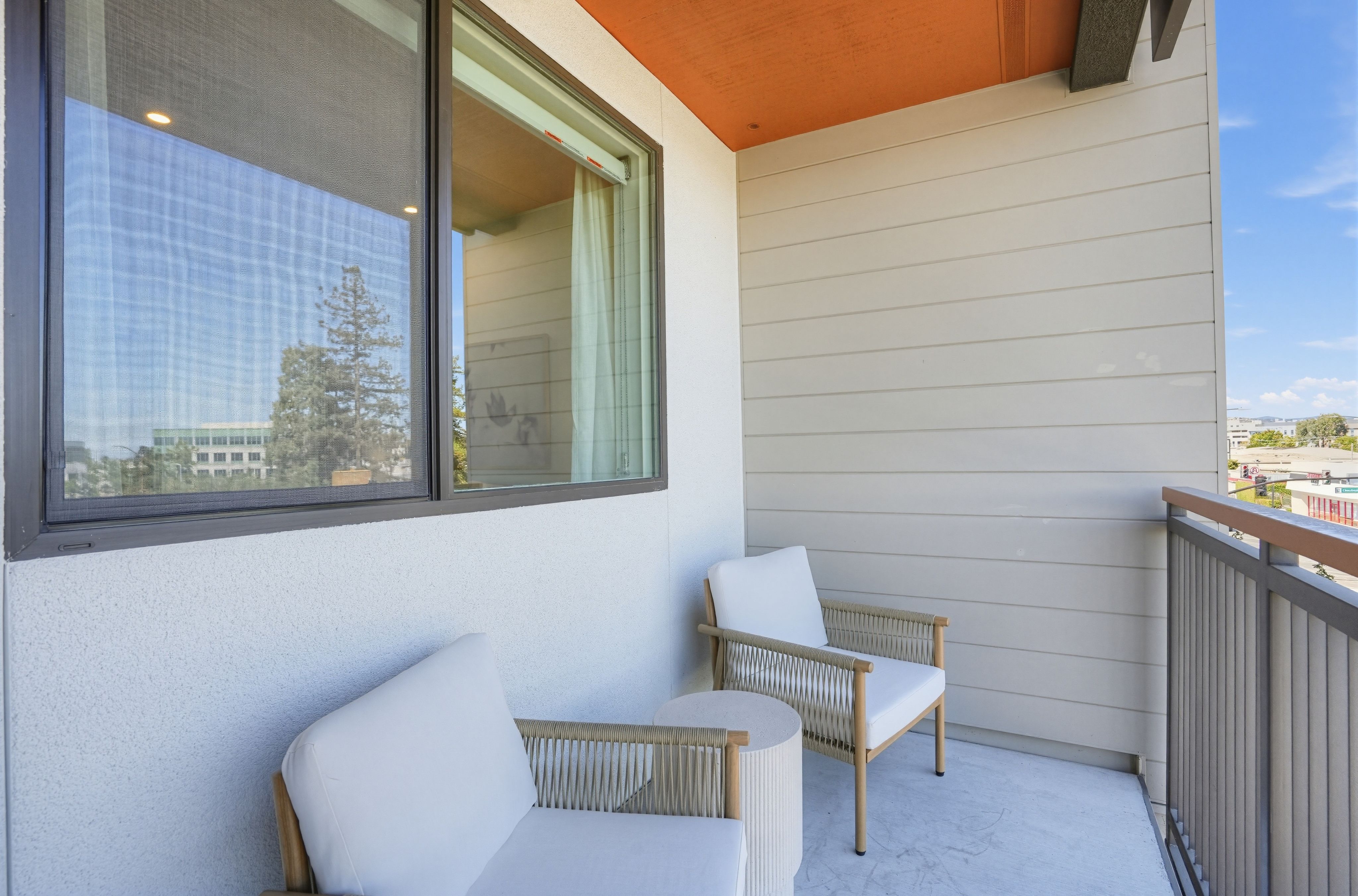 Outside balcony area at The Colton in Redwood City, CA