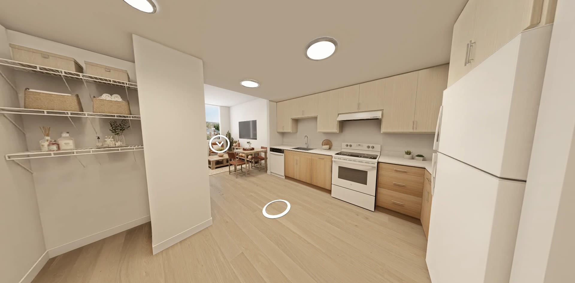 One Bedroom Entry Rendering