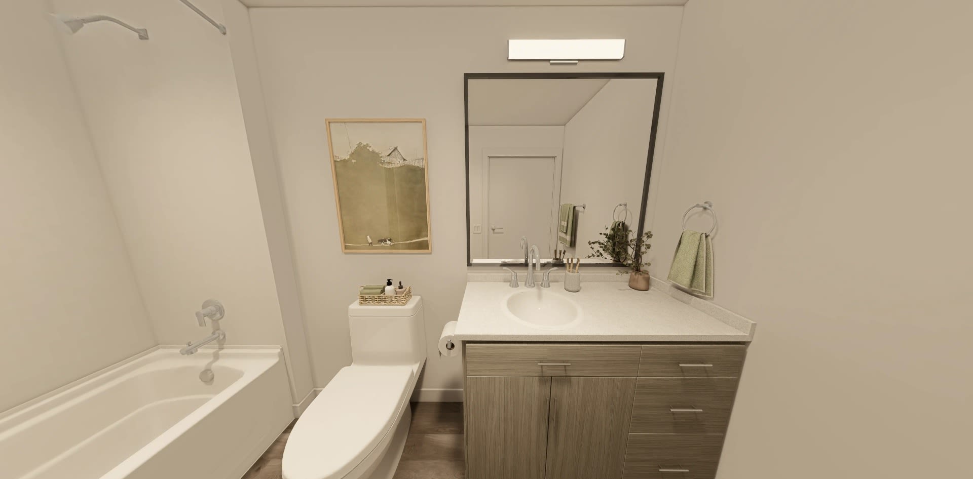 Two Bedroom Bath Rendering