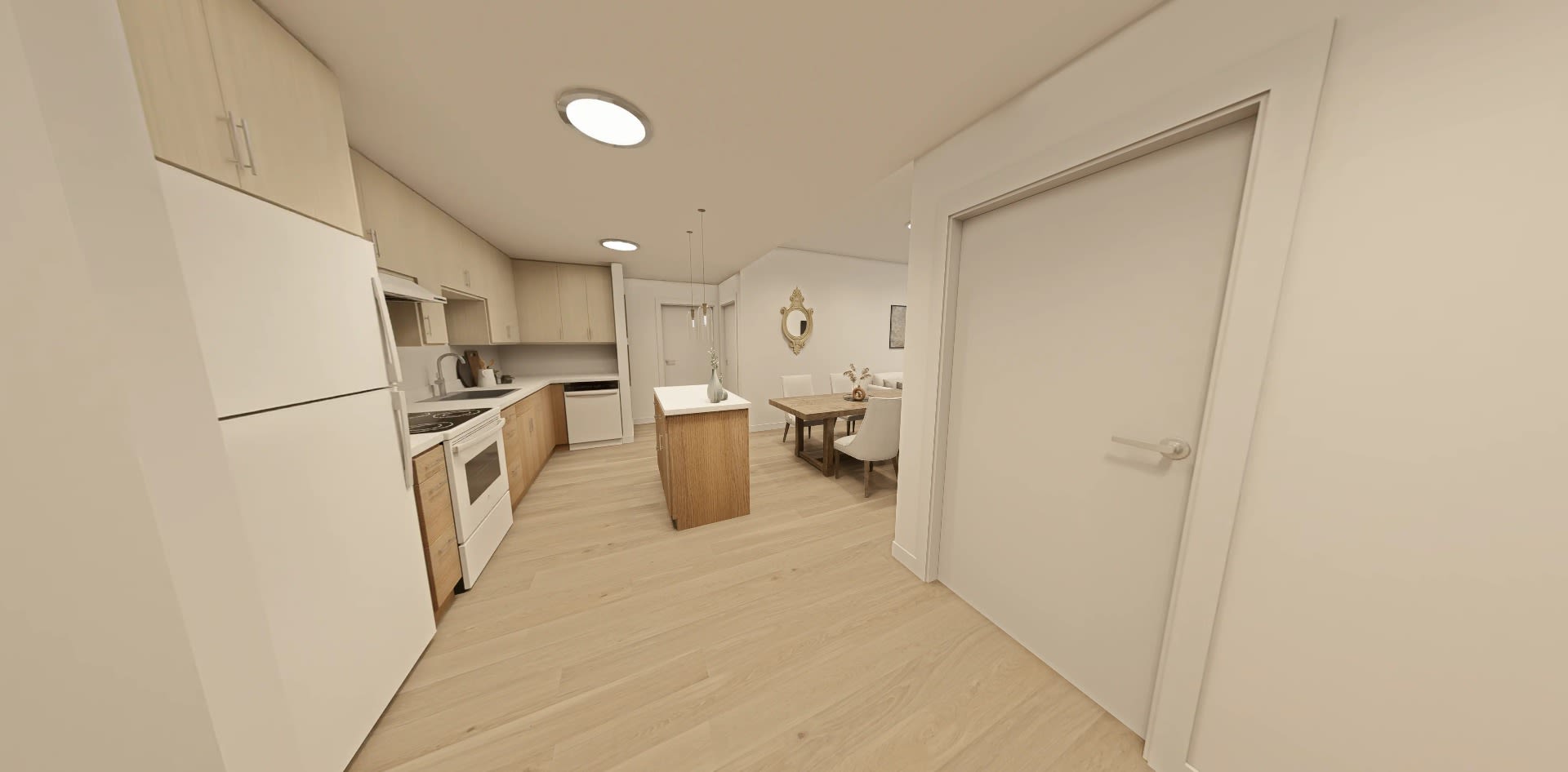 Two Bedroom Entry Rendering