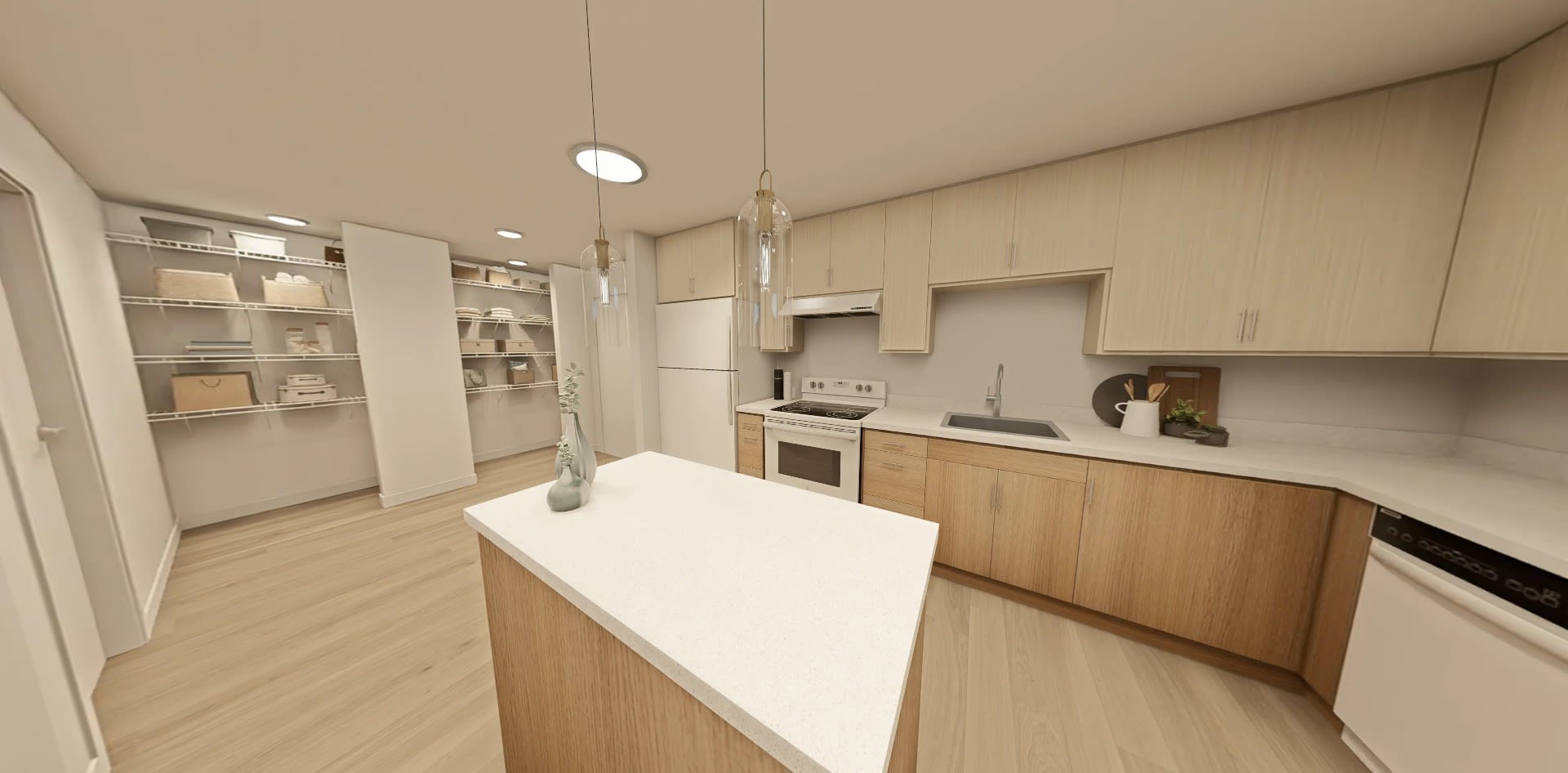 Two Bedroom Kitchen Rendering