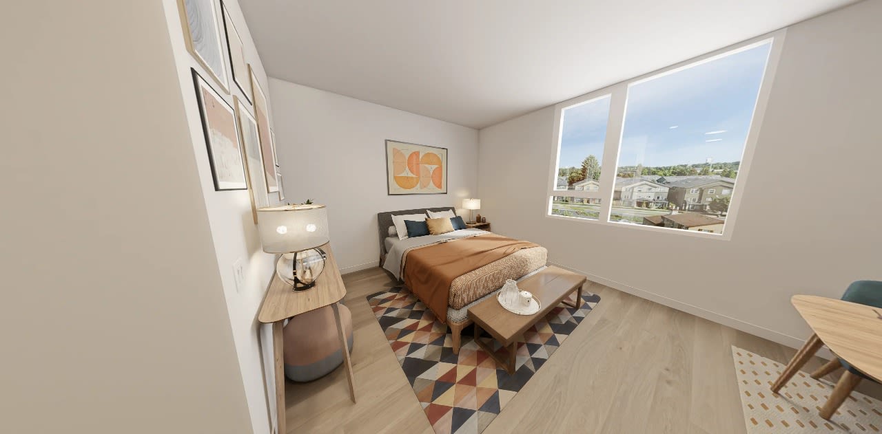 Studio Sleeping Area Rendering