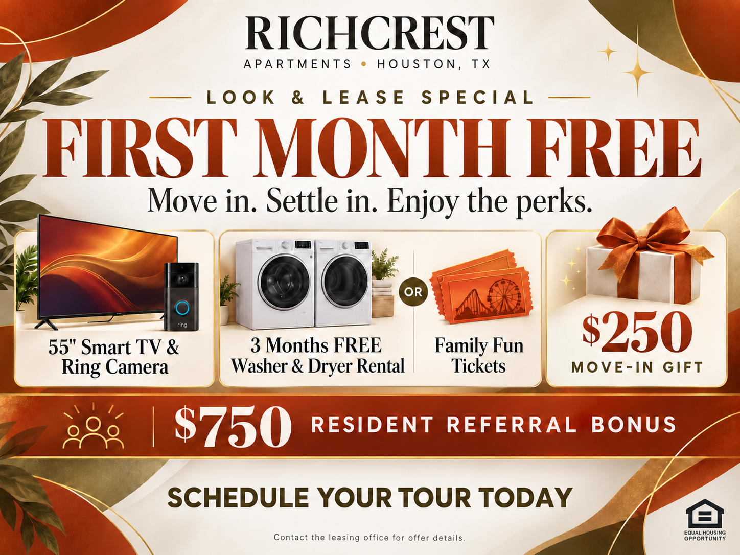 Specials at Richcrest Apartments in Houston, Texas