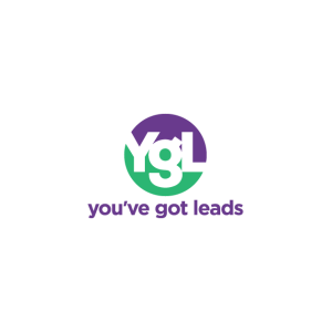 You've Got Leads logo with the letters Y-g-L as an white overlay on a purple and green circle with the words you've got leads in purple below