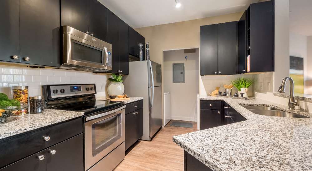 Kitchen at Grove at Somerset in Somerset, New Jersey