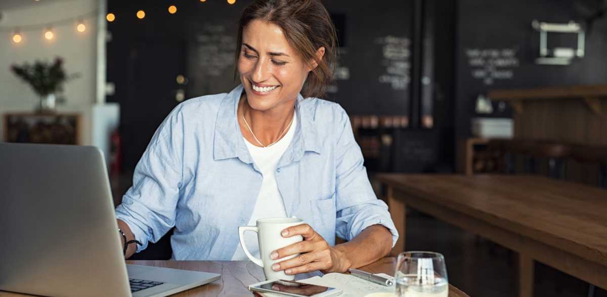 A resident works remotely at Pinnacle Apartments, Hampton, Virginia