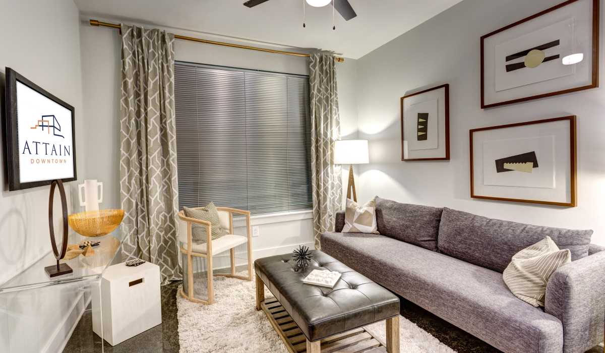 Model apartment at Attain Downtown, Norfolk, Virginia