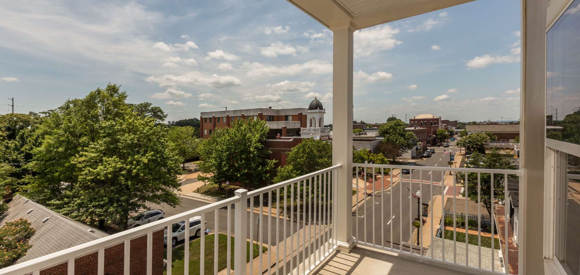 Private balcony with view at Messenger Place, Manassas, Virginia