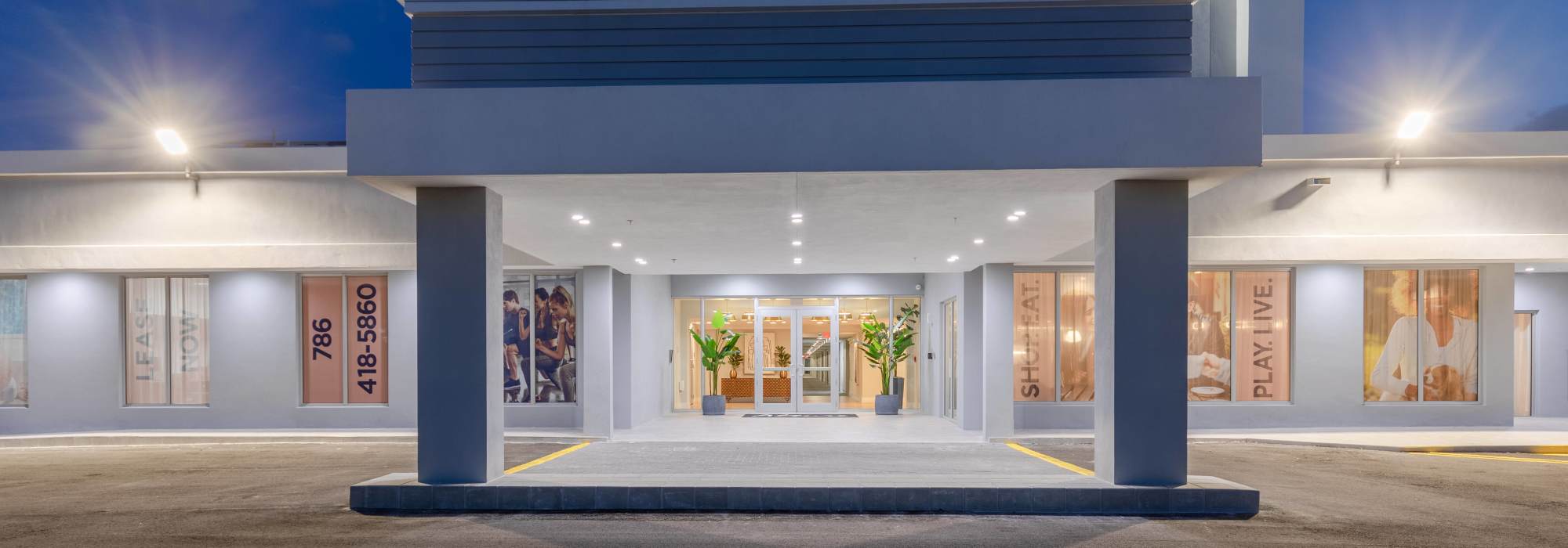 Entry to the fitness center at Alture Westland in Hialeah, Florida
