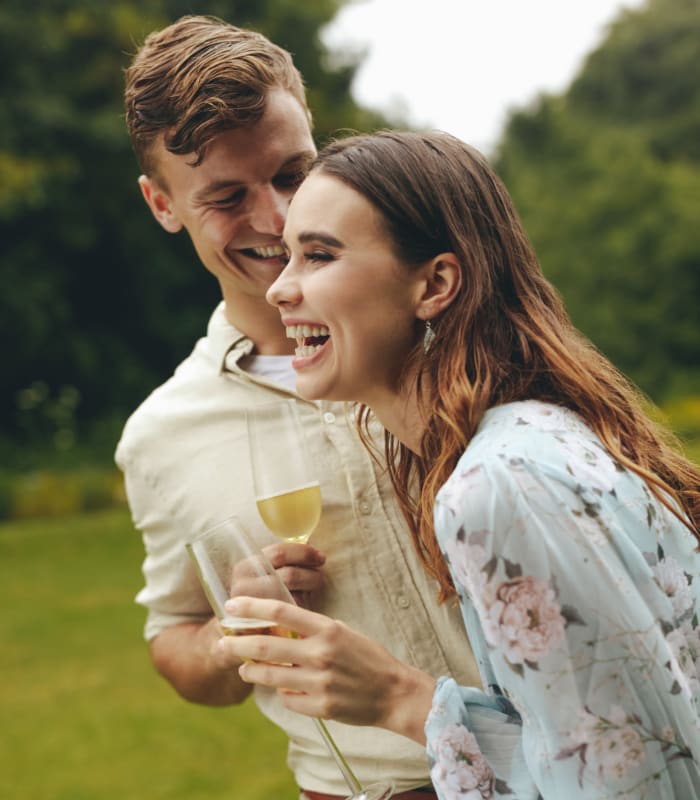 Residents at a winery near Cascata Apartments in Tulsa, Oklahoma