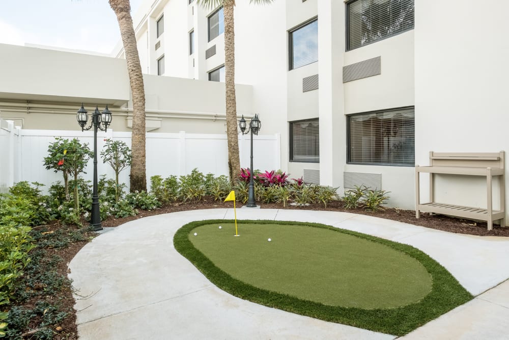 Putting green at Grand Villa of Boynton Beach in Florida