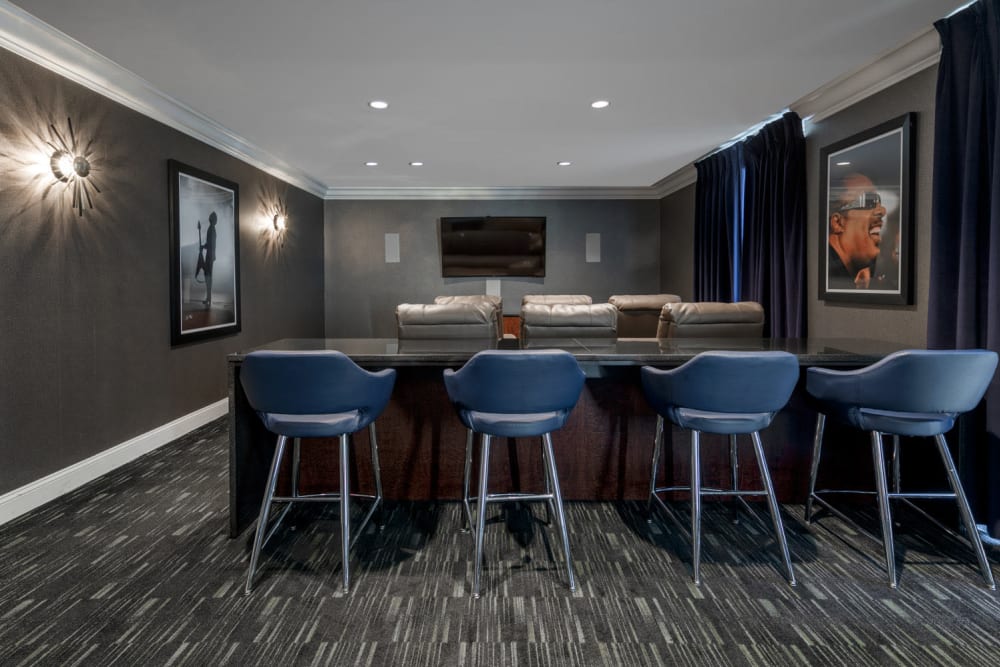 Resident lounge at The Yard At Pencoyd Landing in Bala Cynwyd, Pennsylvania