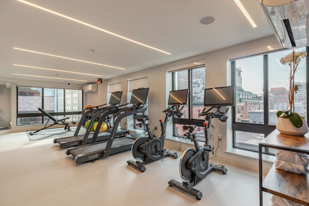 Fitness Center at 28 Exeter at Newbury in Boston, Massachusetts
