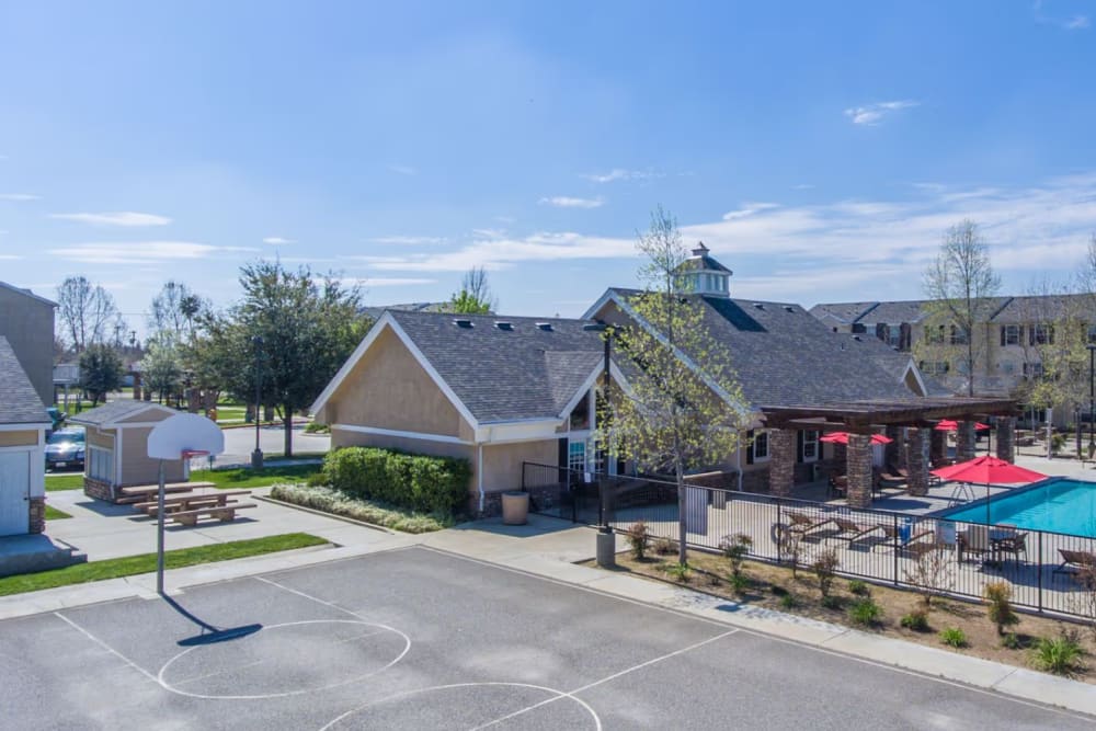 Basketball court at Copper Beech Town Homes in Clovis, California