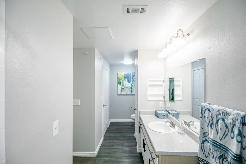Workspace for residents at Emerge Vista in San Antonio, Texas