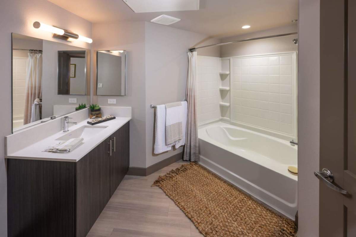 Spacious bathrooms at The Beacon in Fremont, California