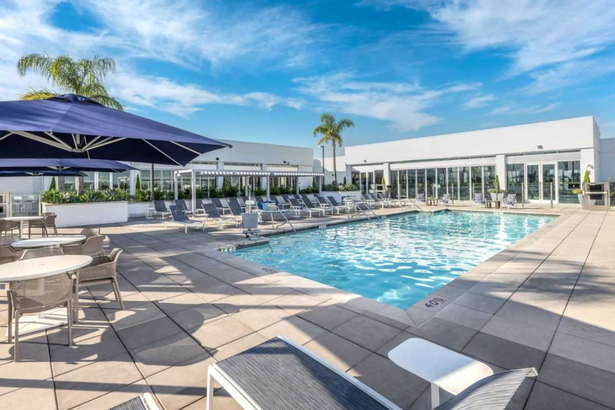 Large swimming pool at The Beacon in Fremont, California