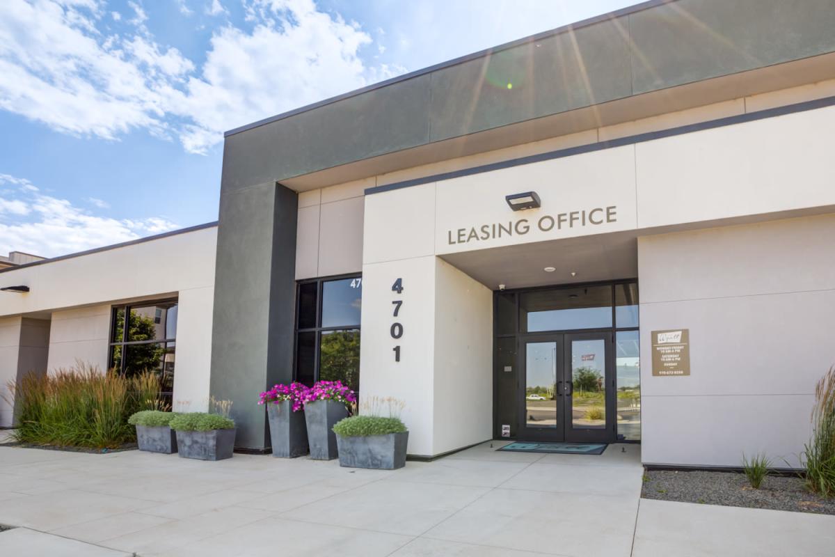 Front Entrance at The Wyatt Apartments in Fort Collins, Colorado