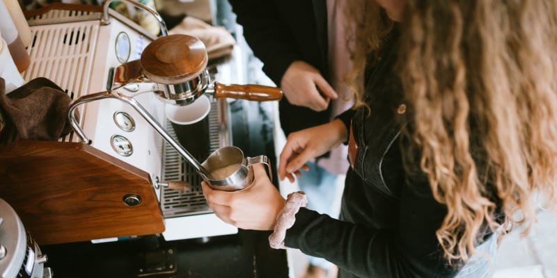 getting coffee at Willoughby Bay in Norfolk, Virginia