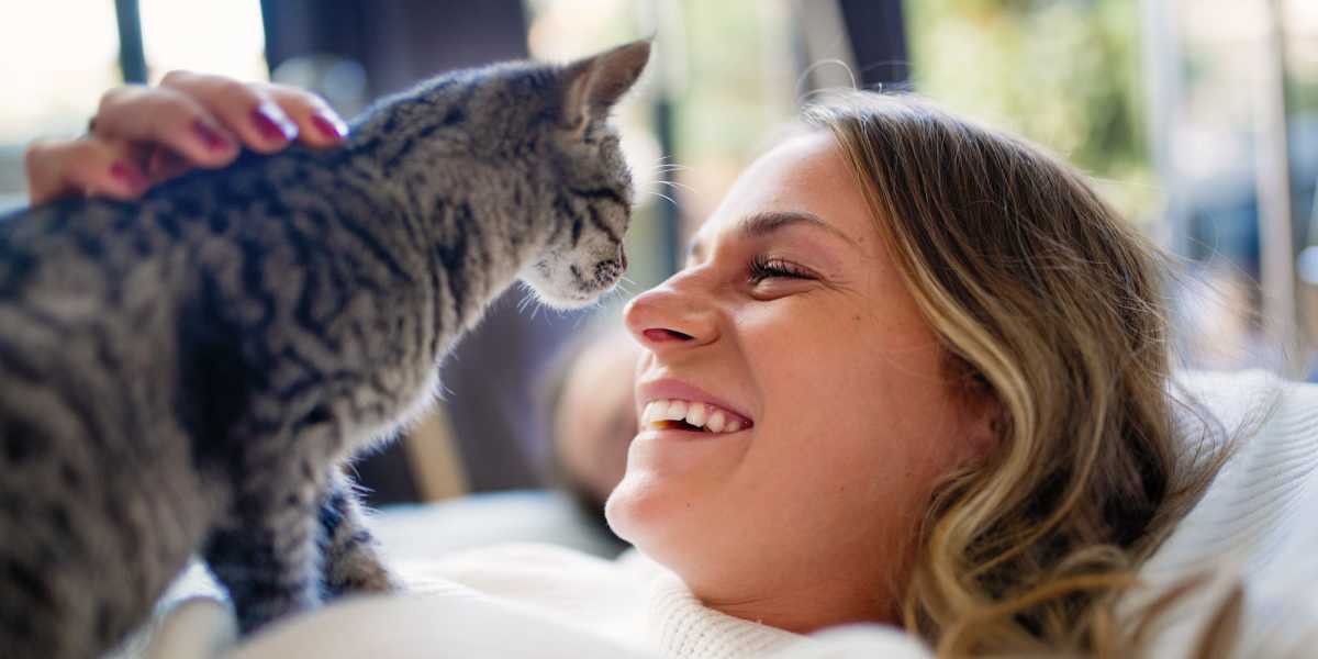 Resident and her cat at Ascent Residential in Montgomery, Alabama