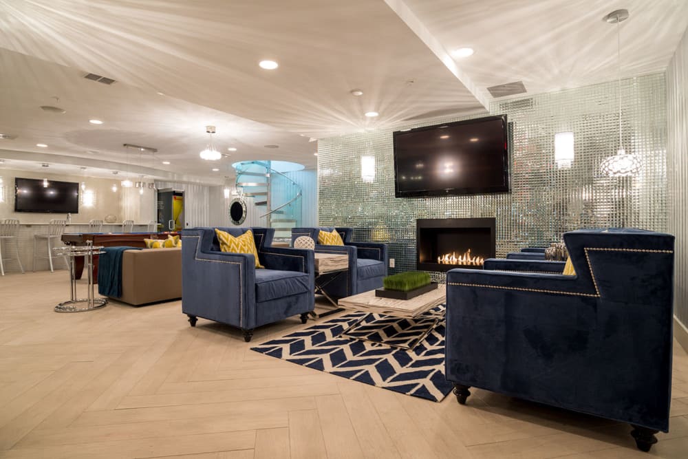 Living area at The Moderne in Stamford, Connecticut