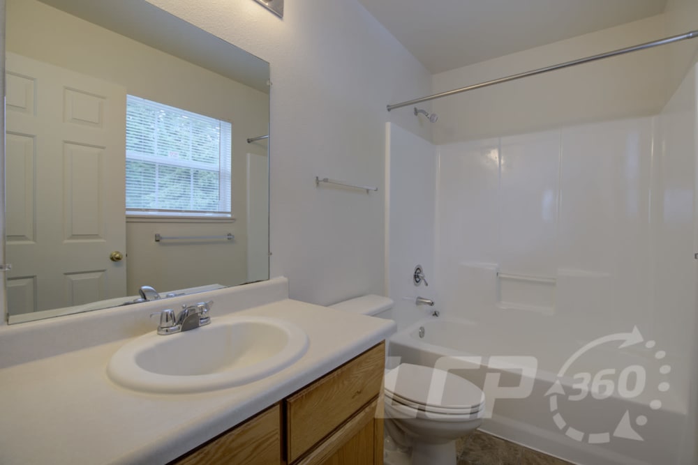 Bathroom in a house at Beachwood South in Joint Base Lewis McChord, Washington