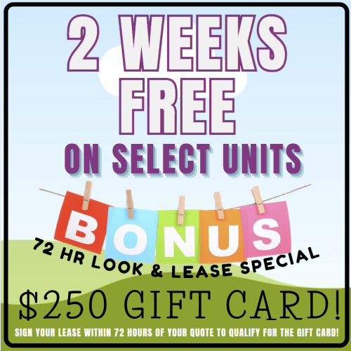 Lakeridge Heights May Special for Lakeridge Heights Apartments Two weeks free on select units Lease by may 30th and get a $250 gift card