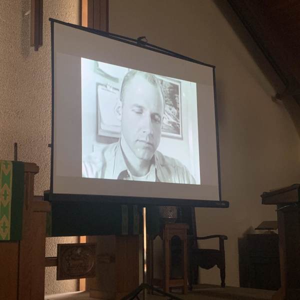 Young Jim Hickman appearing in the documentary film "Labor of Love" by the USIA.