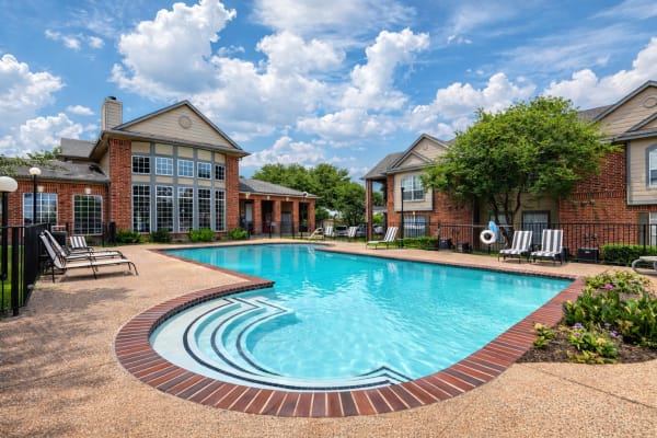  Community swimming pool at Burnett Place Apartments in Taylor, Texas