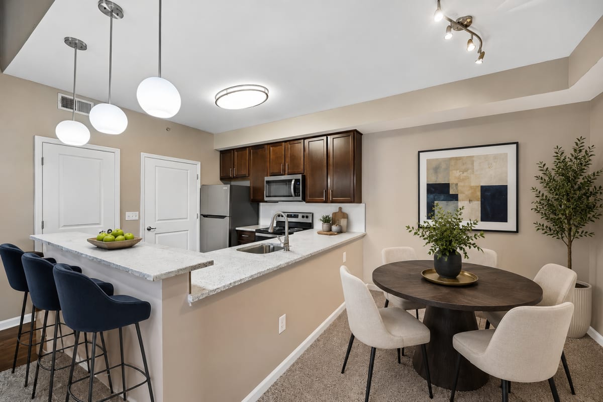 Living room at Clifton Park Apartment Homes in New Albany, Ohio 