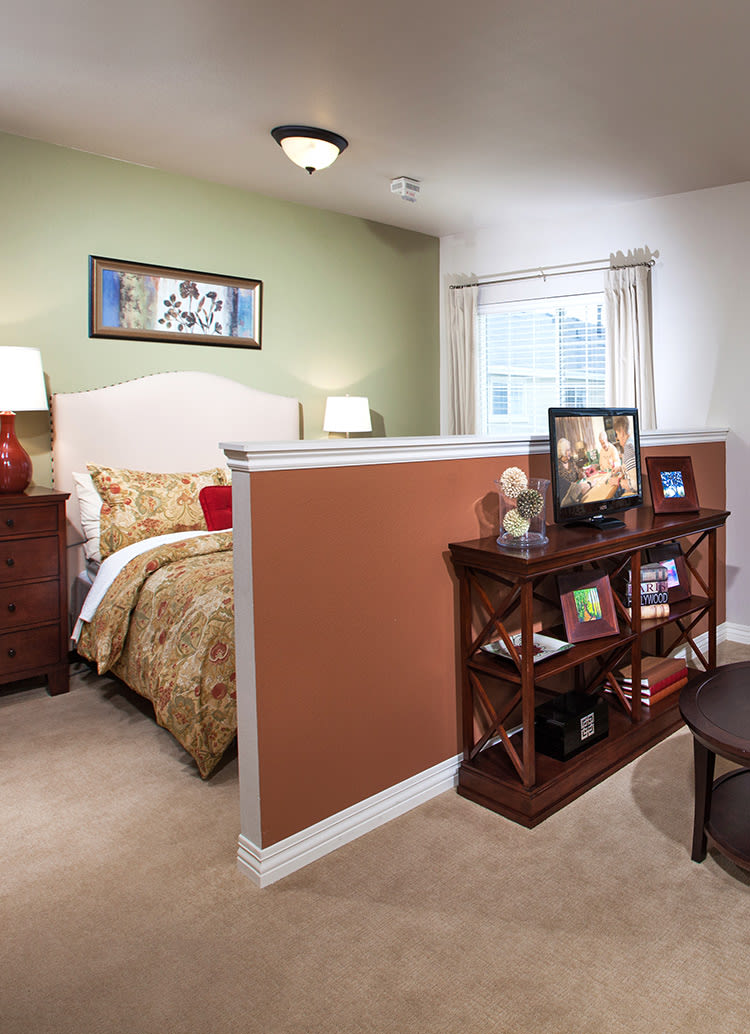Bedroom at Chancellor Gardens in Clearfield, Utah