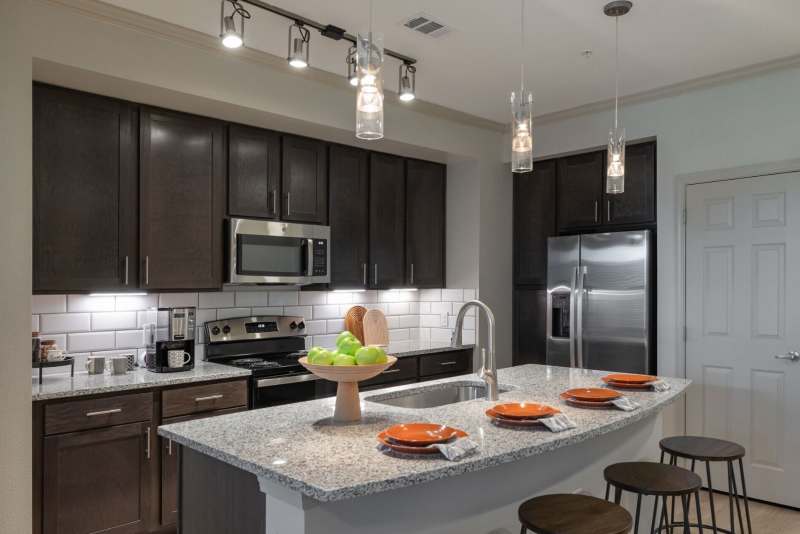 Modern kitchens with appliances at TriArc Living, LLC in Houston, Texas