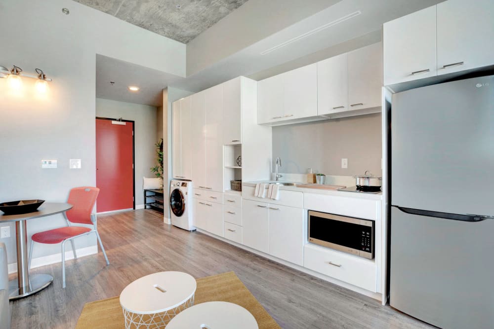 Updated kitchen at the yoU in Las Vegas, Nevada