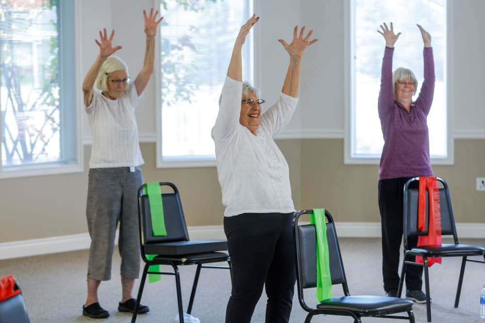 Exercise class at Touchmark at Wedgewood in Edmonton, Alberta