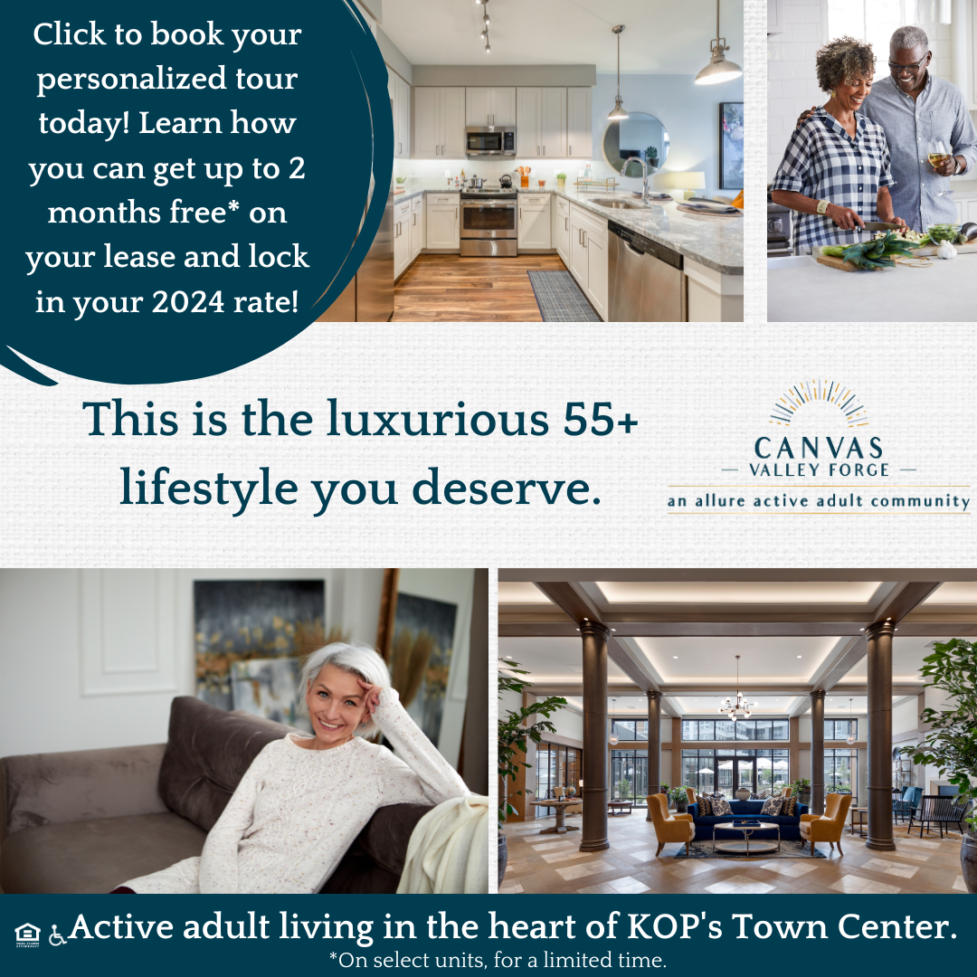 Spring special at Canvas Valley Forge 55+ living in King of Prussia, PA.