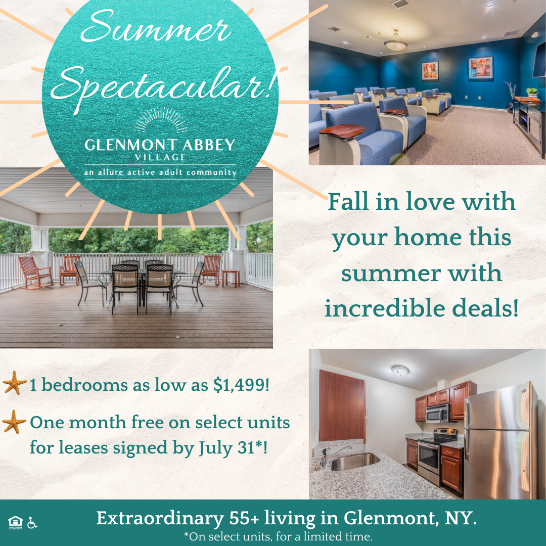 Summer specials at Glenmont Abbey Village senior living.