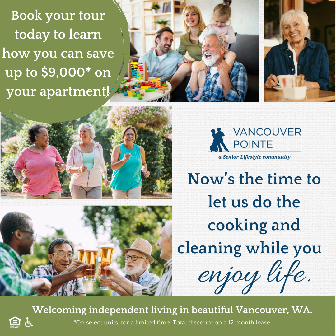 Summer specials at Vancouver Pointe all-inclusive independent living in Vancouver, WA.