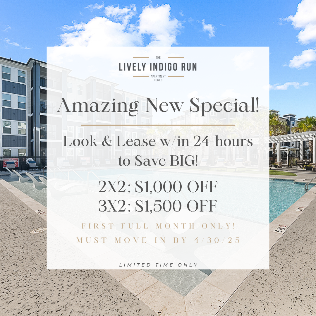 Specials at The Lively Indigo Run in Ladson, South Carolina