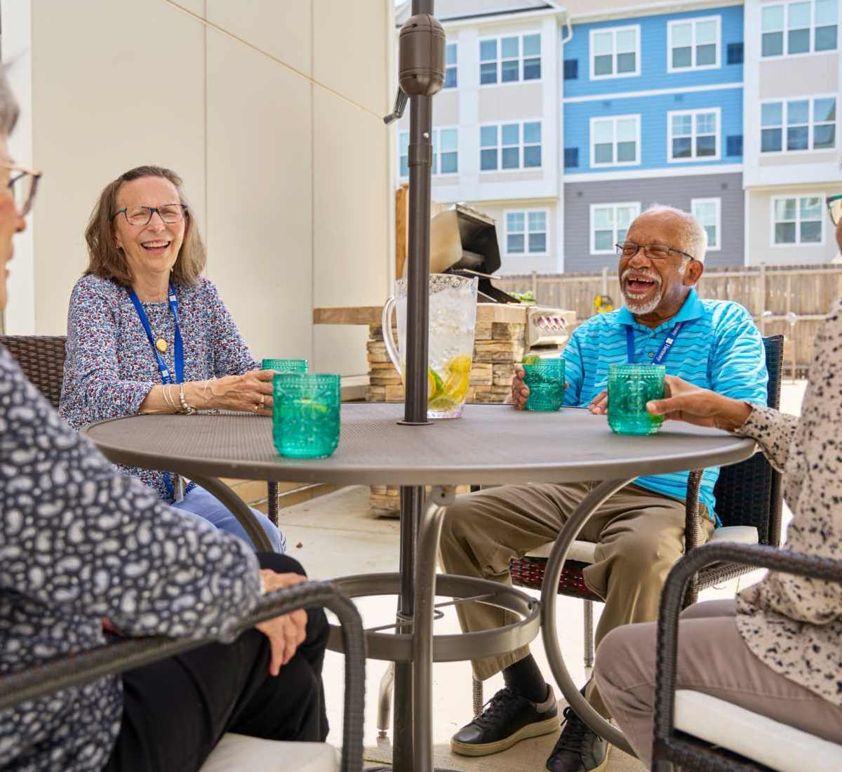 Residents hanging out together at Harmony at Morning Grove in Memphis, Tennessee