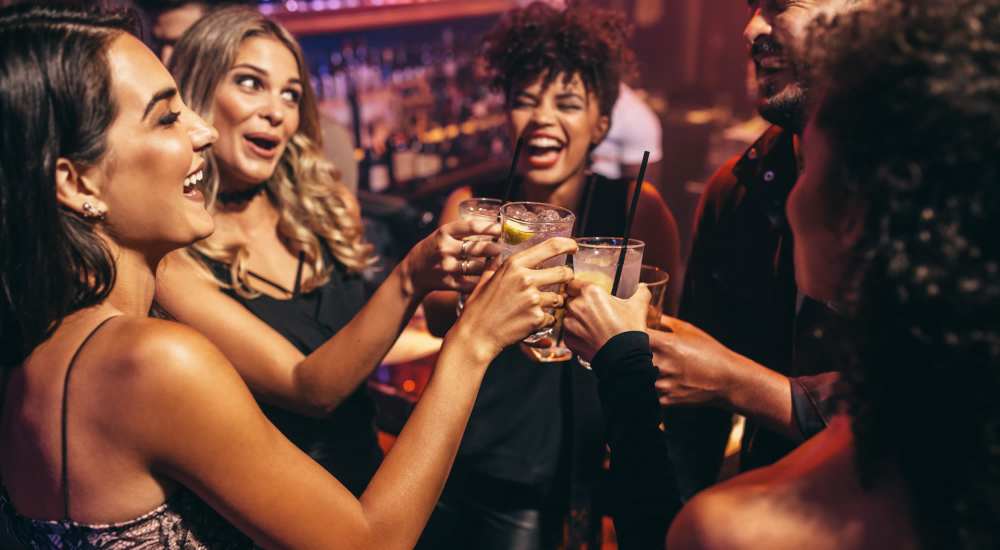 Residents having drinks near The Reed in Pittsburgh, Pennsylvania