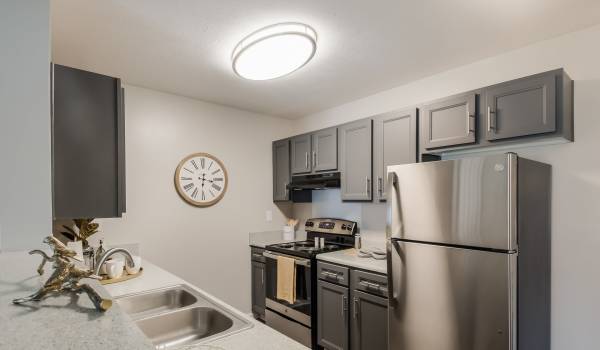 Kitchen at Bayou Landing Apartments in Gulfport, Mississippi