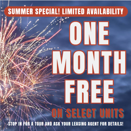 Woodside Flats Summer Special - One Month Free on Select Units Limited Availability - Act Fast! **Discount applies after first full months rent.