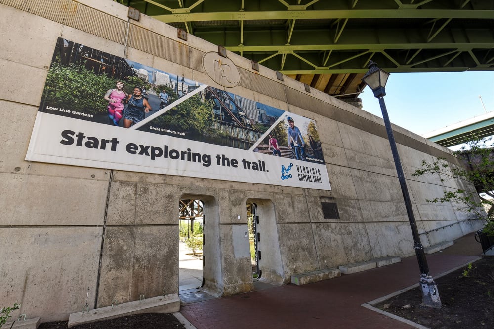 explore the James River trail while living at James River Pointe in Richmond, Virginia