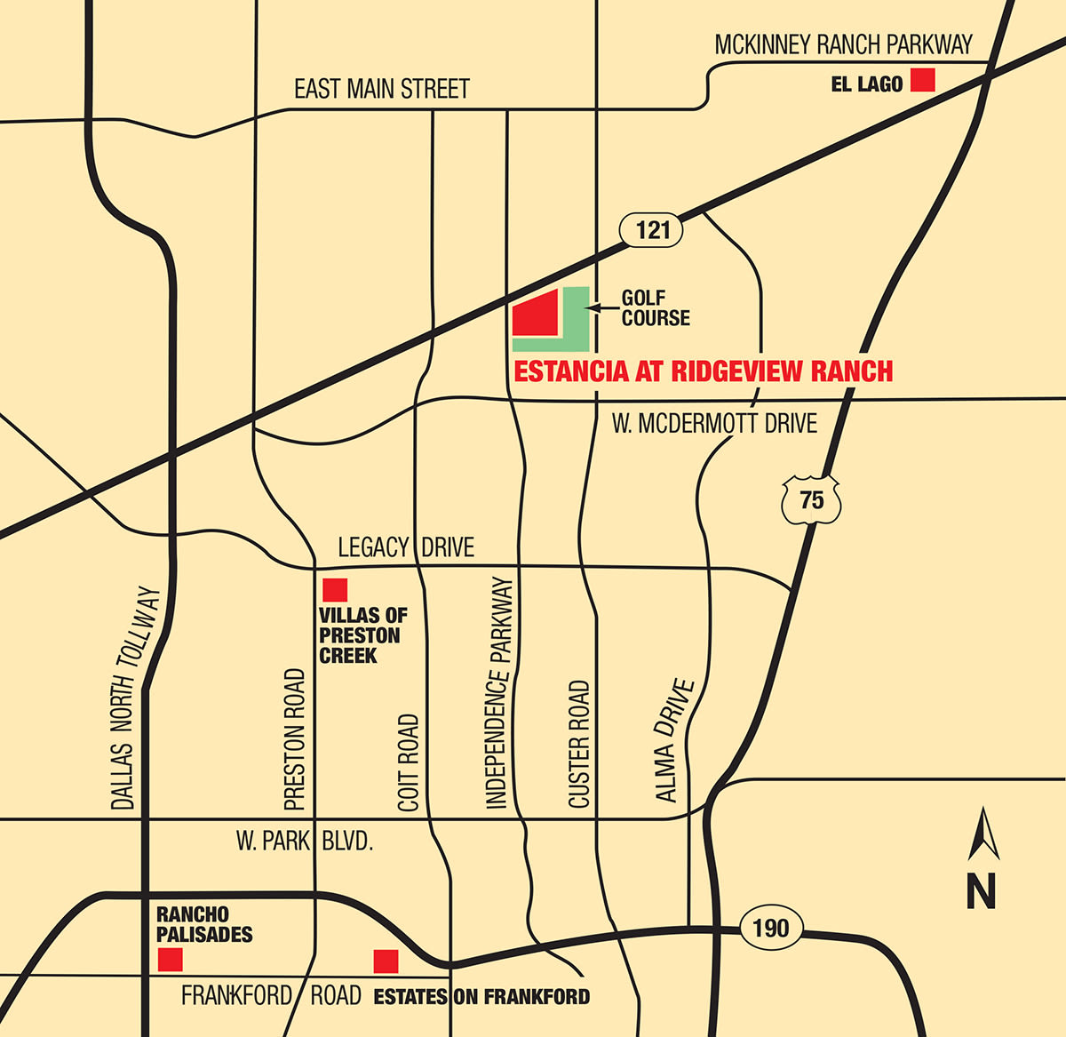 Map of Estancia at Ridgeview Ranch