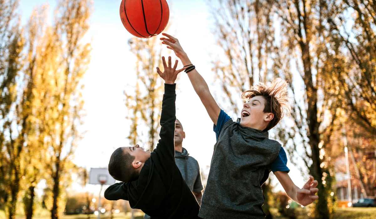 Children playing in the neighborhood at Northampton Village Apartments in Indianapolis, Indiana